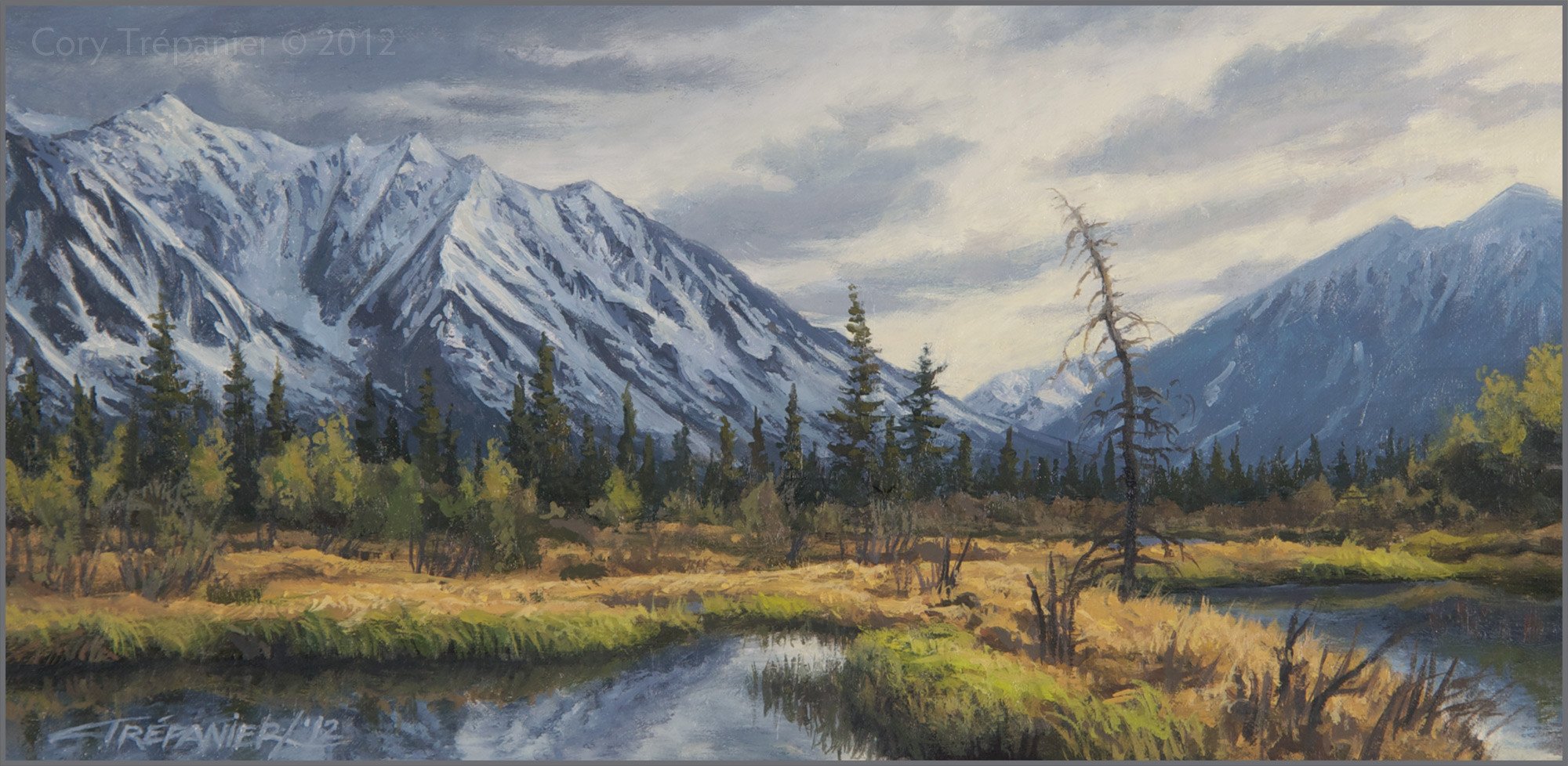 2000x978 Edge Of Kluane (Larger Painting From Study) Trepanier Store - Painting From Nature Com