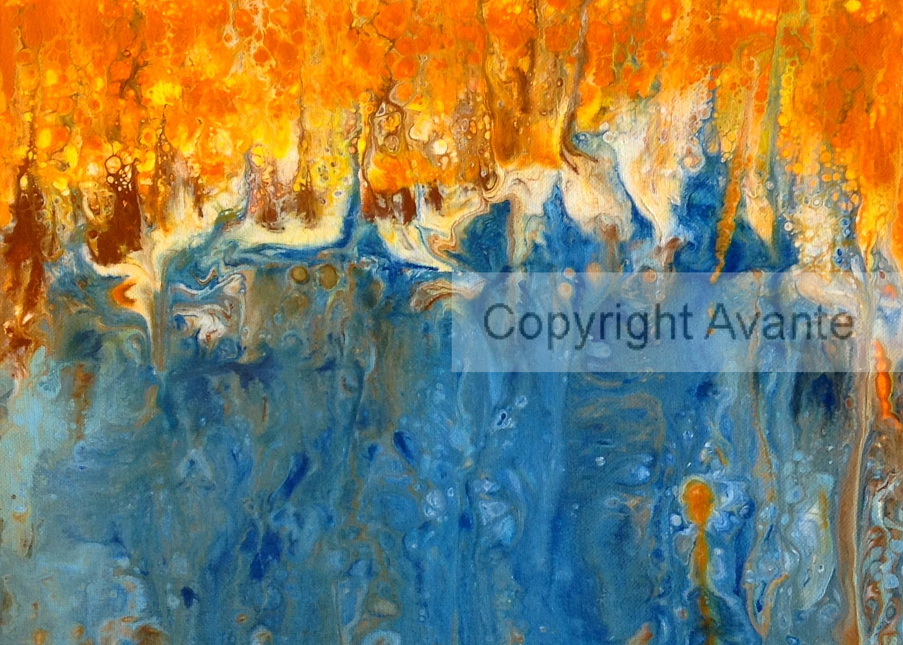 1831x1307 Melting Sunset Art Print - Painting From Photos Copyright