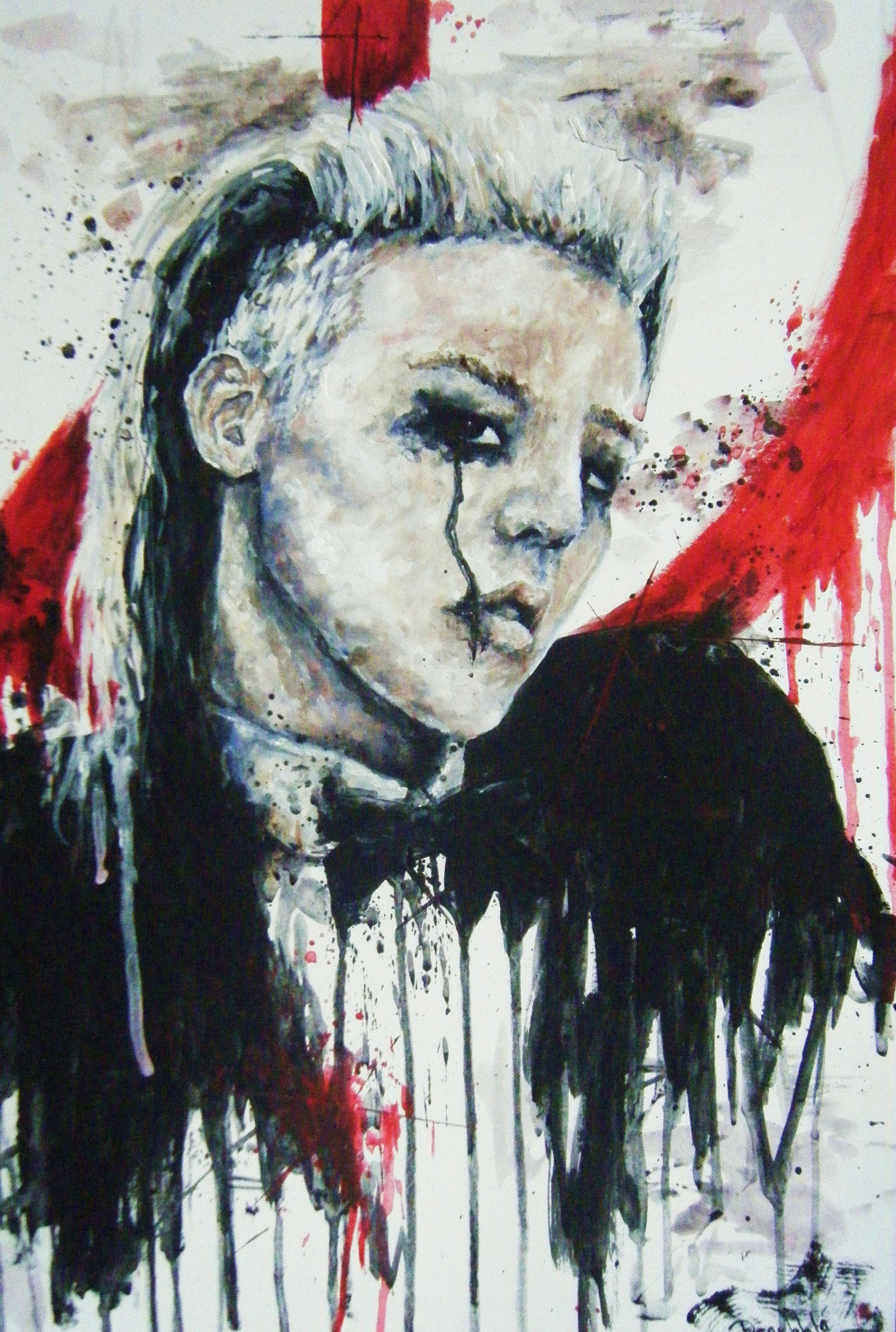 2018x3000 G Dragon Coup D'Etat Acrylic Speed Painting - Painting G