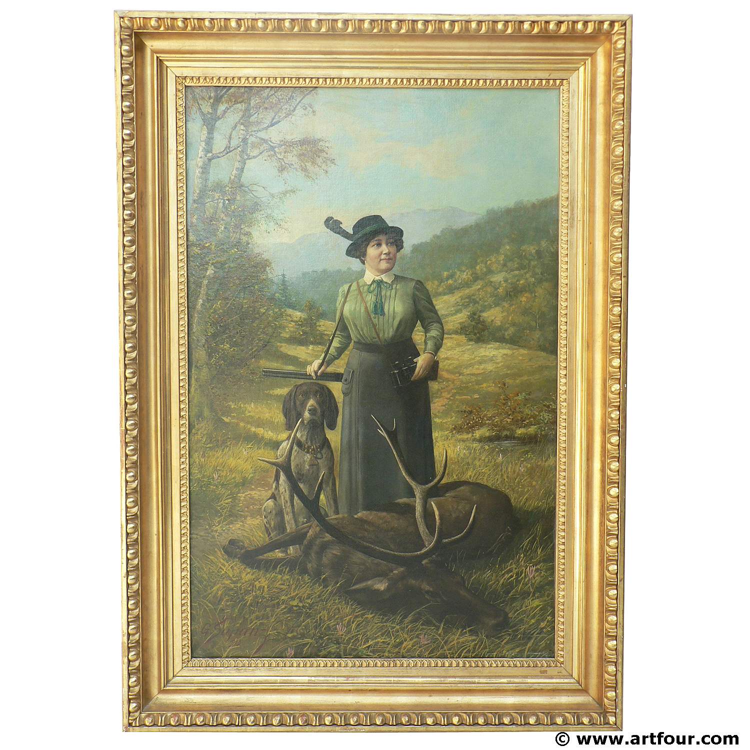1500x1500 Hunting Oil Painting - Painting G