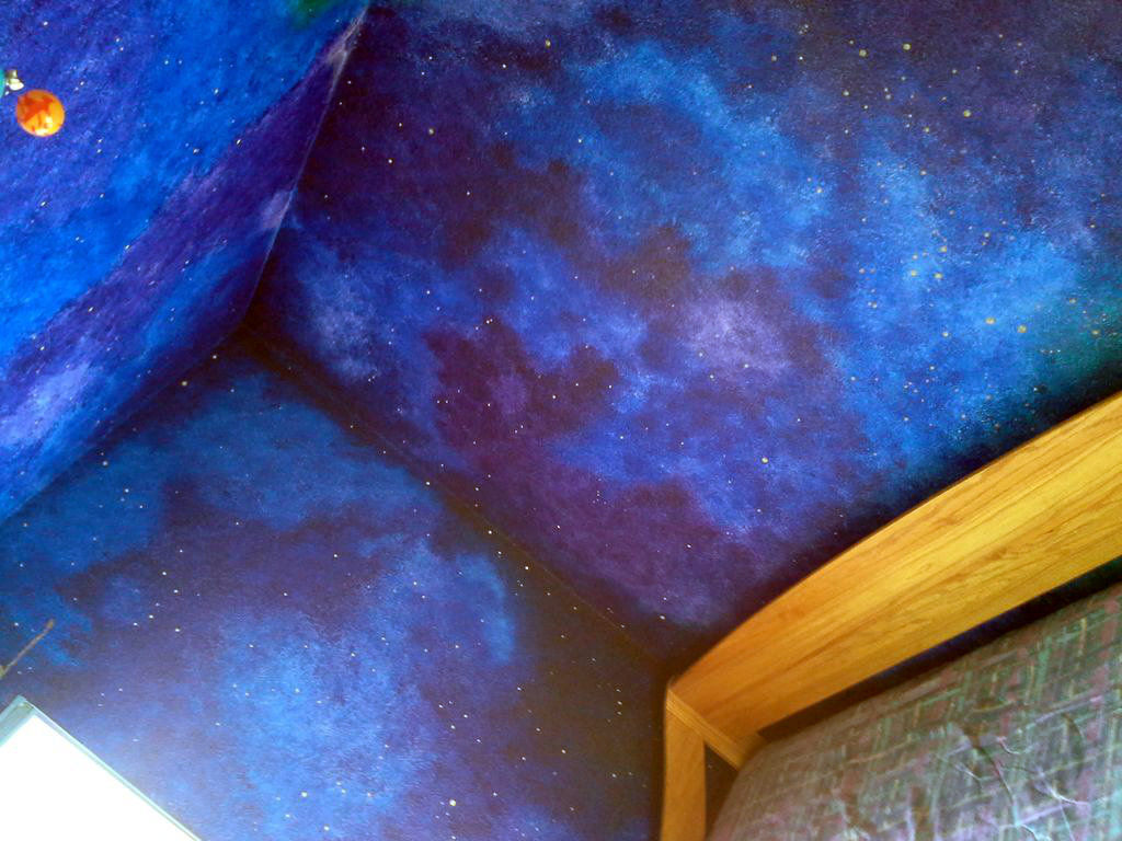 Painting Galaxy On Wall at Explore collection of