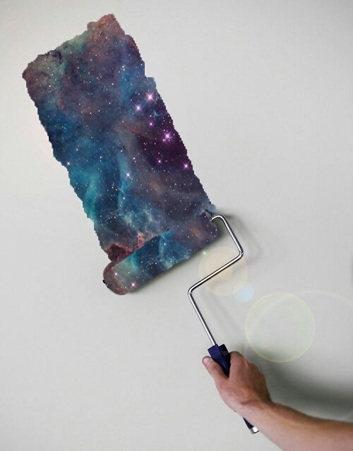 500x639 Galaxy Wall - Painting Galaxy On Wall