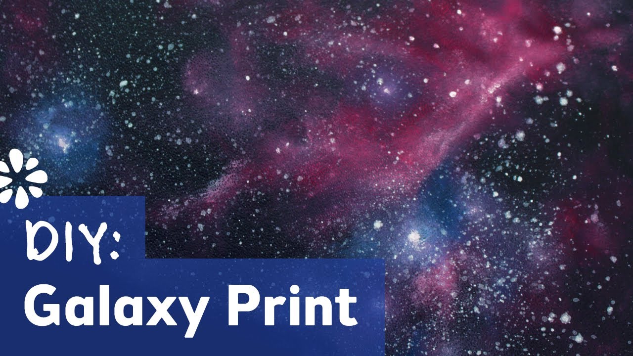 1280x720 Diy Galaxy Print Painting Tutorial Sea Lemon - Painting Galaxy On Wall