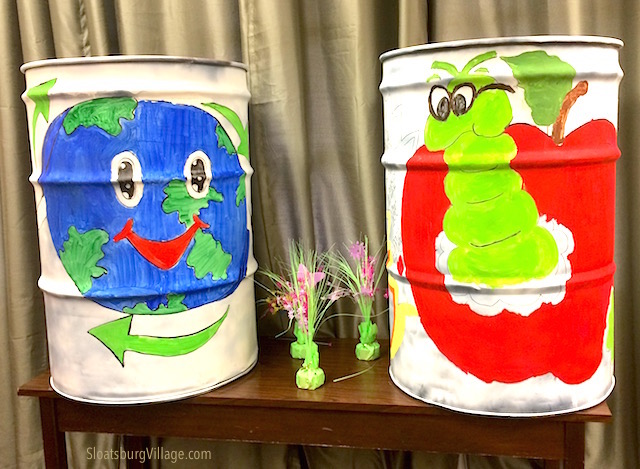 640x469 Sloatsburg Kids Paint Colorful Garbage Cans Sloatsburg Village - Painting Garbage Cans