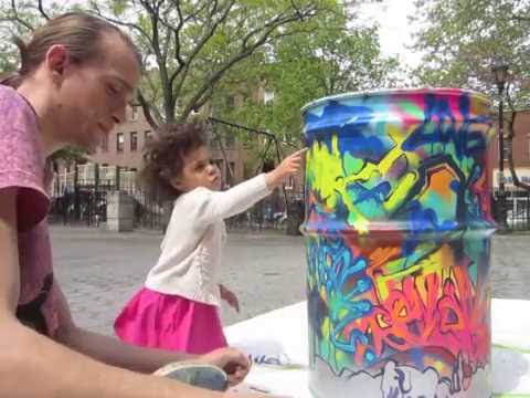 480x360 Carroll Park Trash Can Graffiti Painting - Painting Garbage Cans