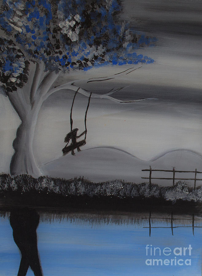 658x900 Girl On A Swing Paintings Fine Art America - Painting Girl On Swing