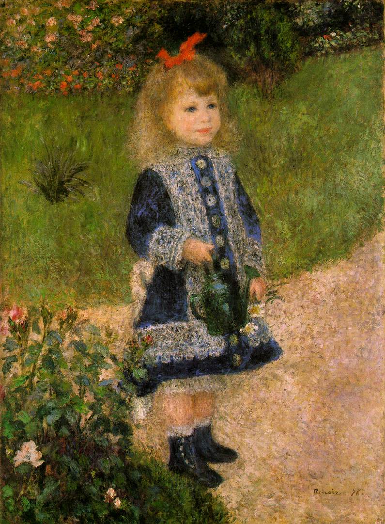 795x1081 Renoir's Gift For My Mother's Birthday Blind Flaneur - Painting Girl With Watering Can