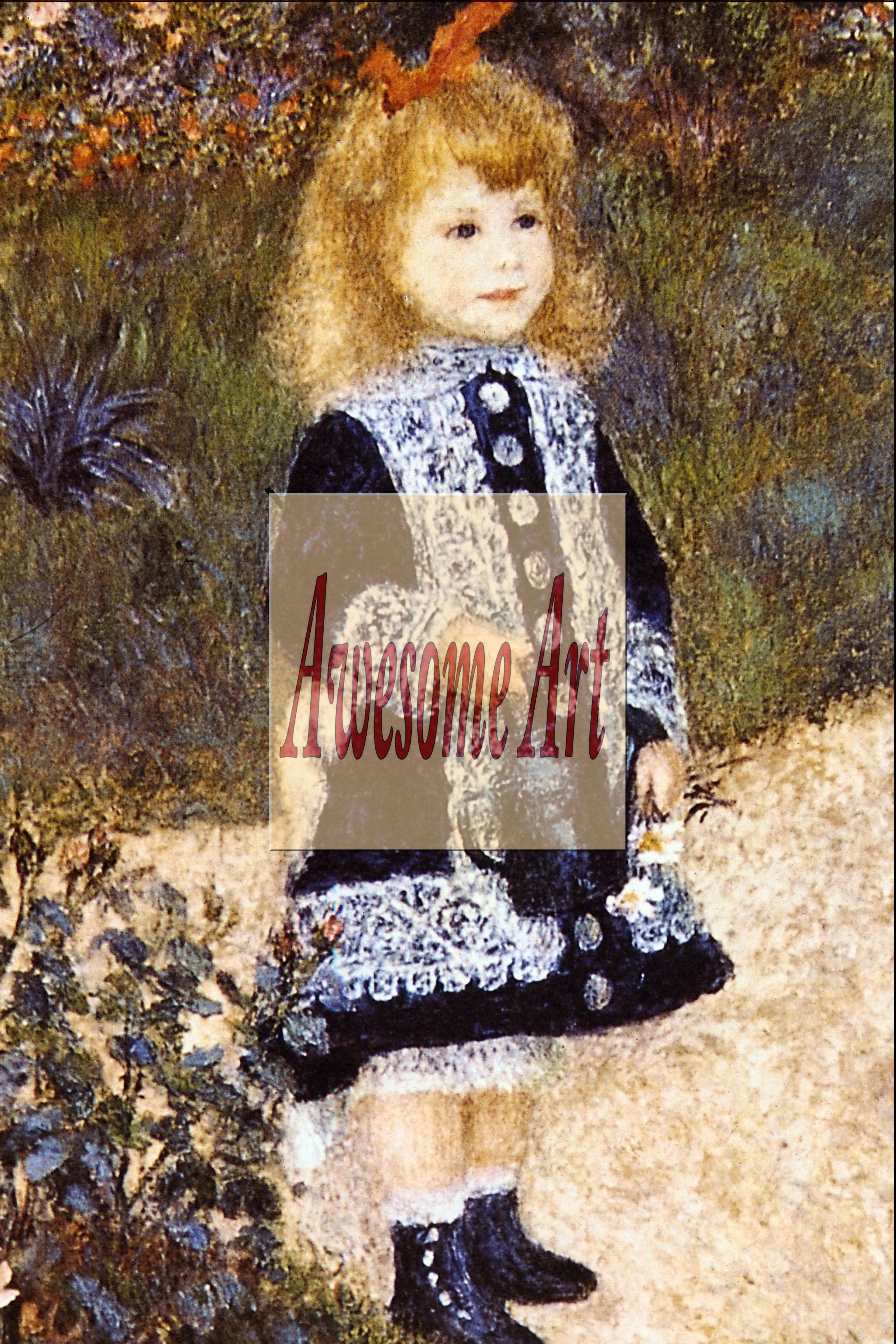 3072x4608 Renoir - Painting Girl With Watering Can