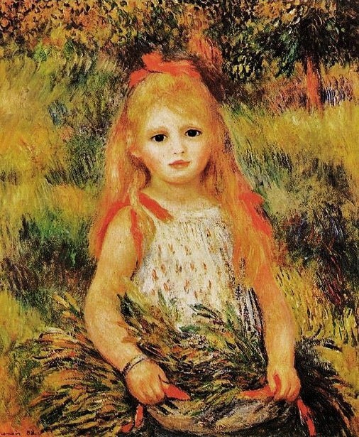 506x615 Renoir With A Watering Can - Painting Girl With Watering Can