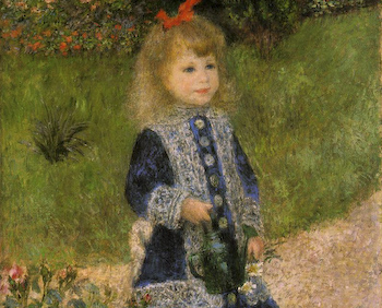 350x282 - Painting Girl With Watering Can