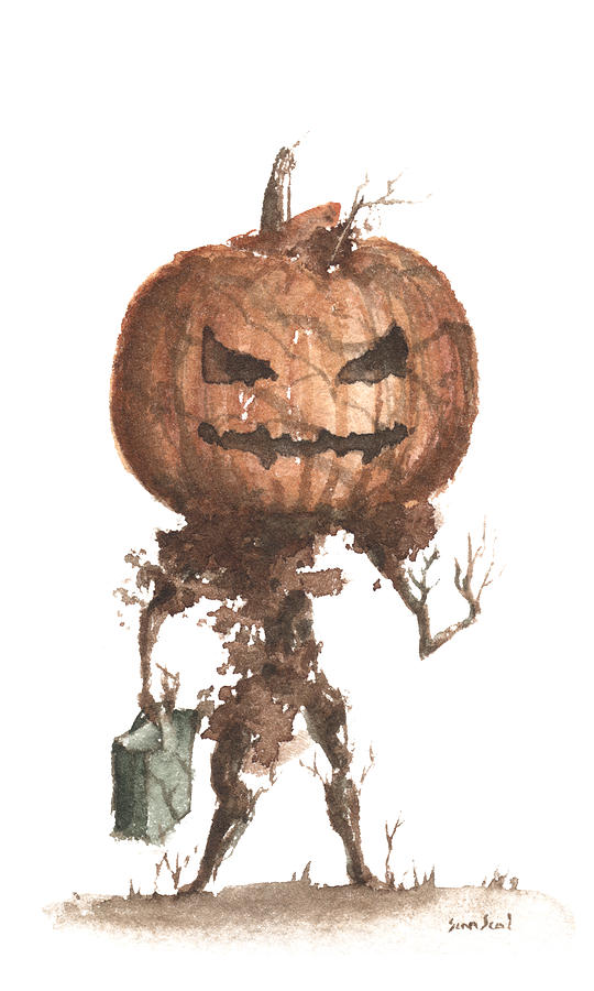 540x900 Goblin Tree Trick Or Treat Painting By Sean Seal - Painting Goblin