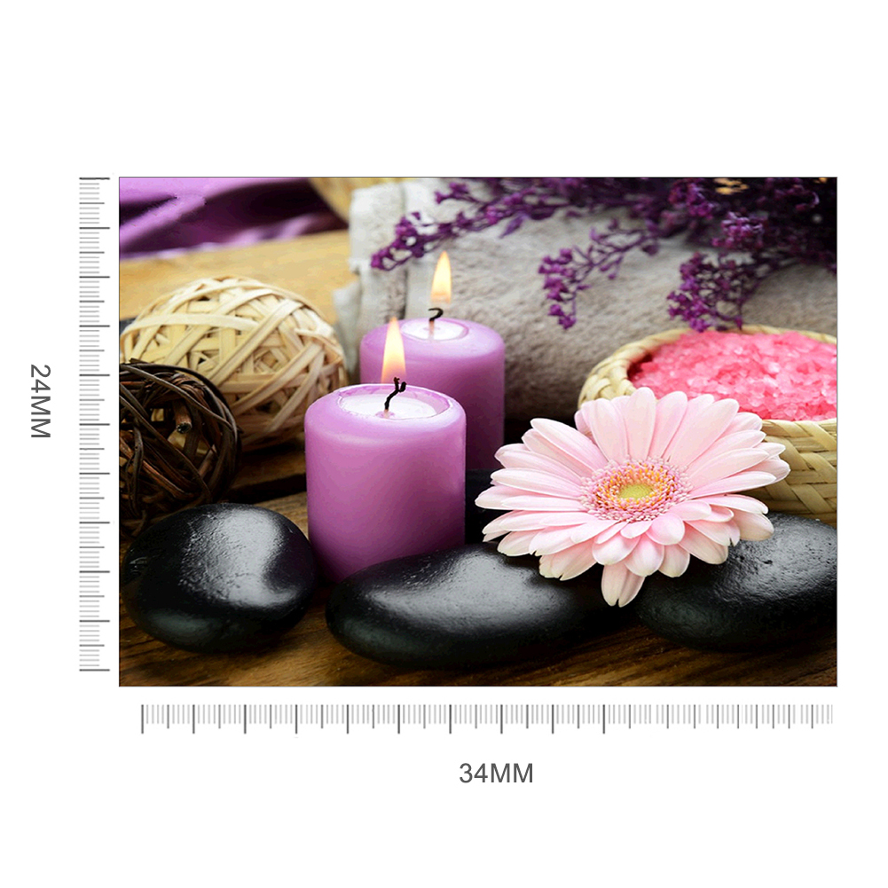 1001x1001 5d Diy Diamond Painting Goblin Angelred Roseflower Candle Home - Painting Goblin