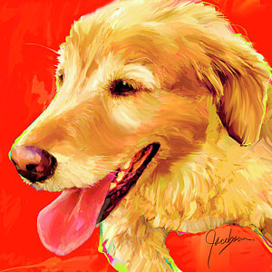 300x300 Golden Retriever Paintings - Painting Goldens