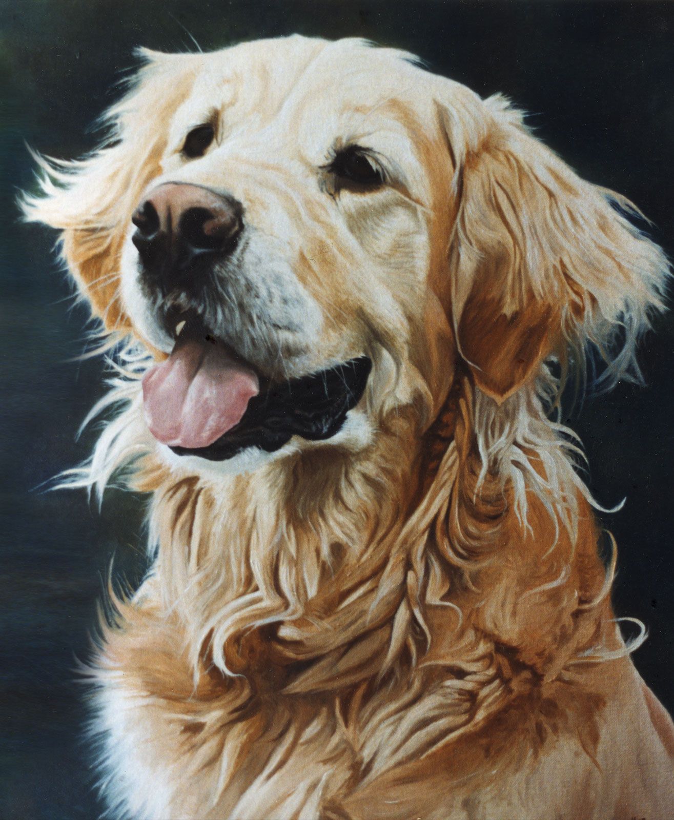 1315x1600 Golden Retriever Dog Portrait 1 - Painting Goldens