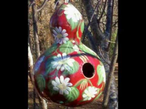 480x360 Decorative Ideas For Hand Painting Gourd Birdhouses - Painting Gourds