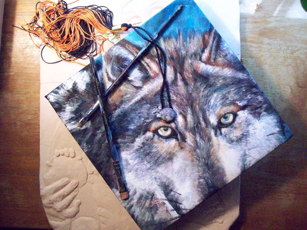 1024x768 Graduation Cap 2016 By Lonely Moonlit Sky - Painting Graduation Caps