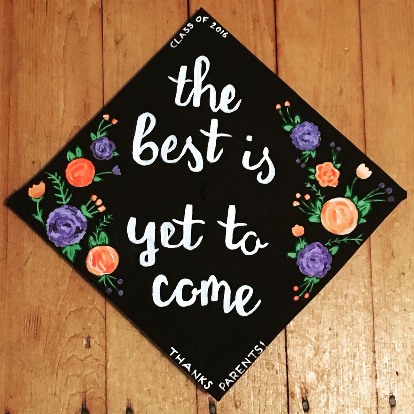 1334x1334 Hand Painted Graduation Cap Tags Graduation, Delta Phi Epsilon - Painting Graduation Caps