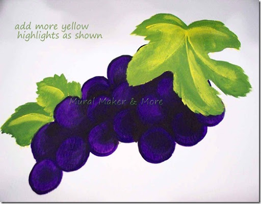 512x401 How To Paint Grapes And Grape Leaves - Painting Grape Leaves