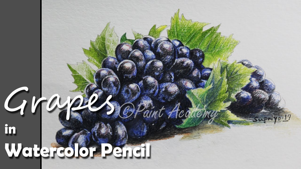 1280x720 How To Paint Grapes In Watercolor Pencil - Painting Grapes In Watercolor