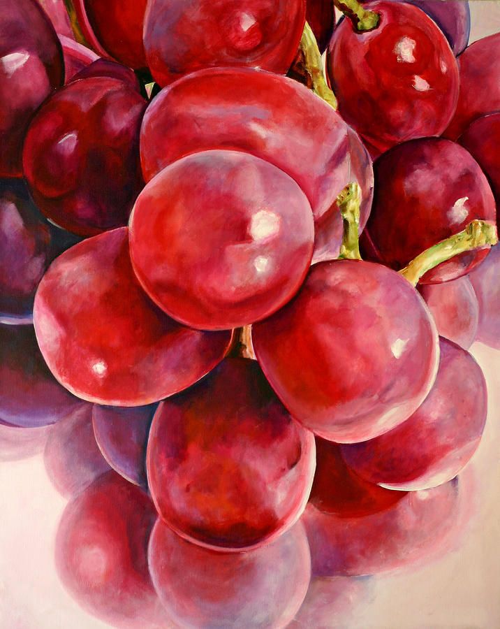 716x900 Red Grape Reflections Painting - Painting Grapes In Watercolor