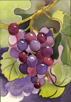 236x339 Tracy Moad Watercolor Watercolor Fruits Amp Plants - Painting Grapes In Watercolor