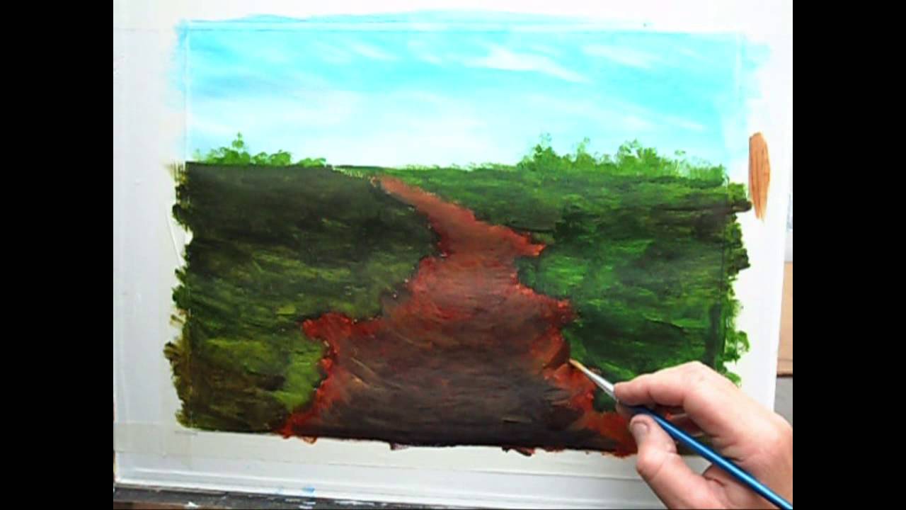 1280x720 Paint A Dirt And Gravel Road ,acrylic Painting For Beginners - Painting Gravel