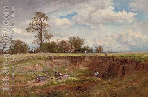 512x337 The Gravel Pit Benjamin Williams Leader Reproduction 1st Art Gallery - Painting Gravel