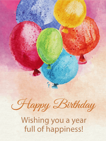 368x490 Painting Birthday Balloon Card Birthday Amp Greeting Cards By Davia - Painting Greeting Cards