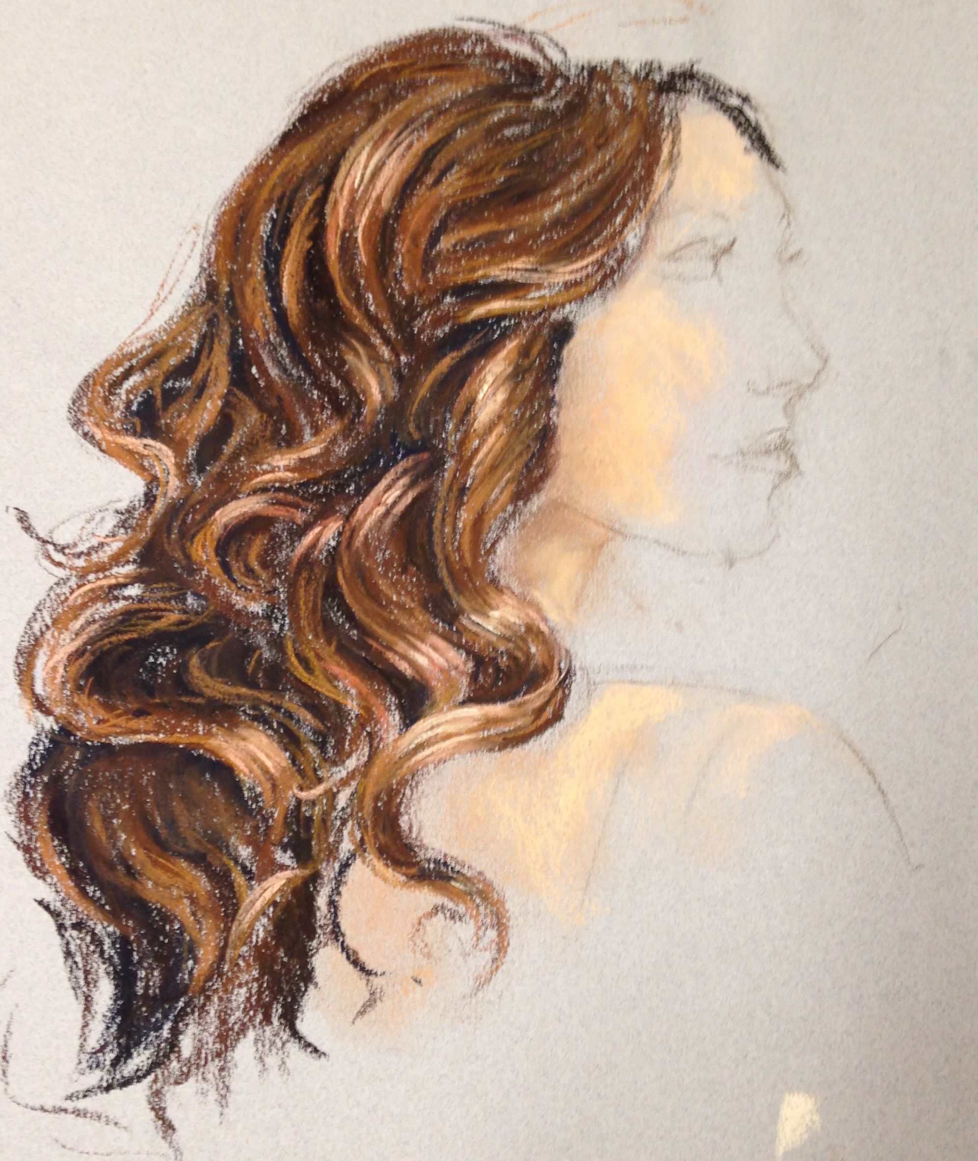 1992x2366 Learn How To Paint Curly Hair In Pastel As Part Of Cath Ingles - Painting Hair