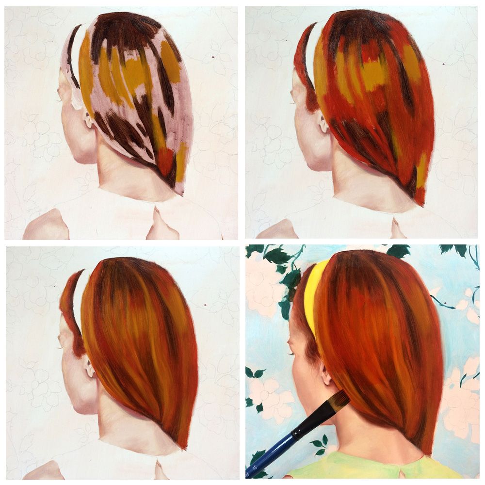 1000x1000 How To Paint Hair In Oils By Australian Artist Rose Miller - Painting Hair