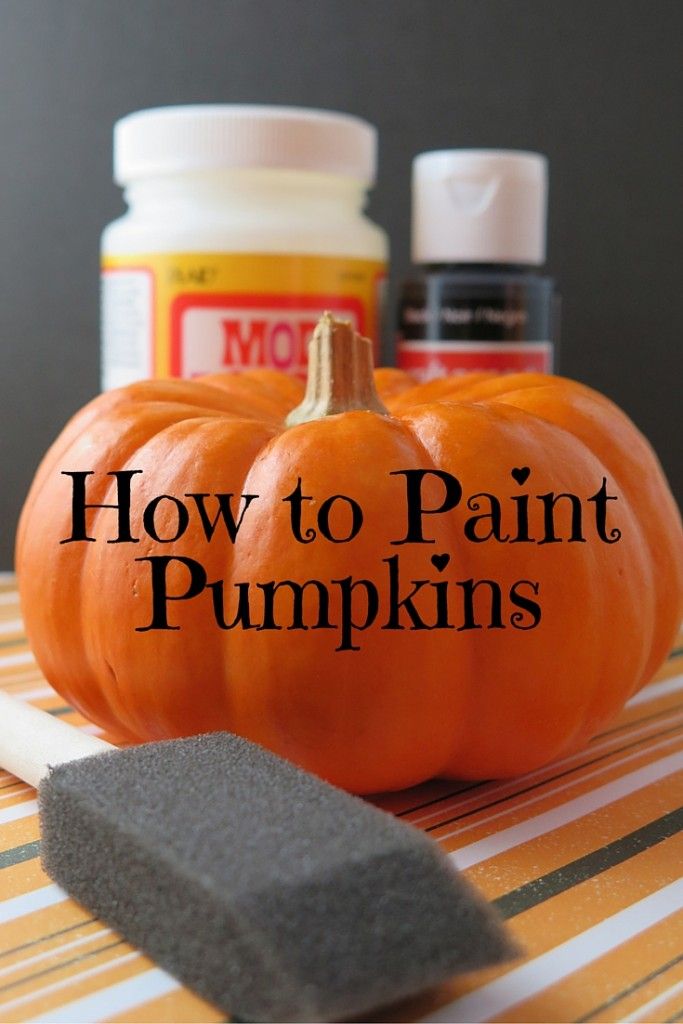 683x1024 How To Paint Pumpkins (The Right Way Halloween - Painting Halloween Pumpkins