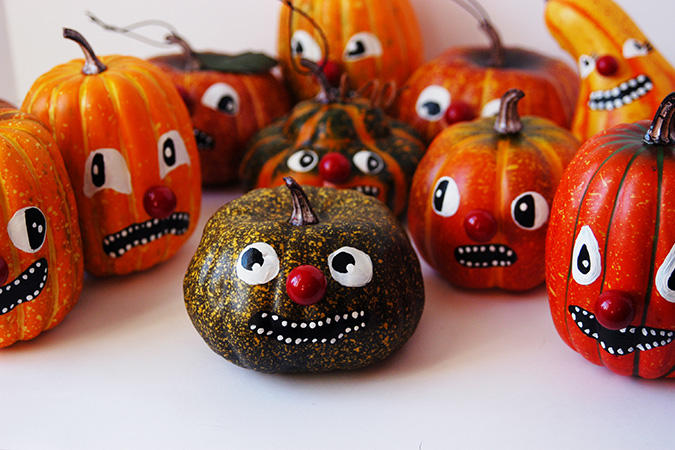 675x450 Painted Halloween Pumpkins Diy My Paper Crane - Painting Halloween Pumpkins