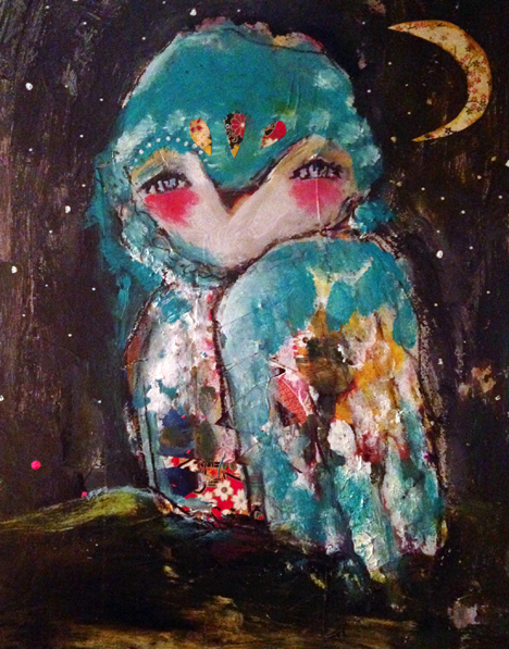 468x597 New Owl Paintings Amp How To Be Happy With Your Artwork Juliette Crane - Painting Happy