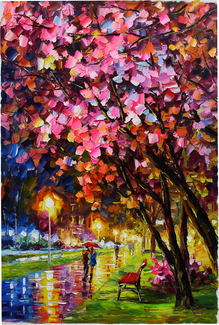 432x640 Daniel Wall Artwork Happy Valentines Day Original Painting Oil - Painting Happy