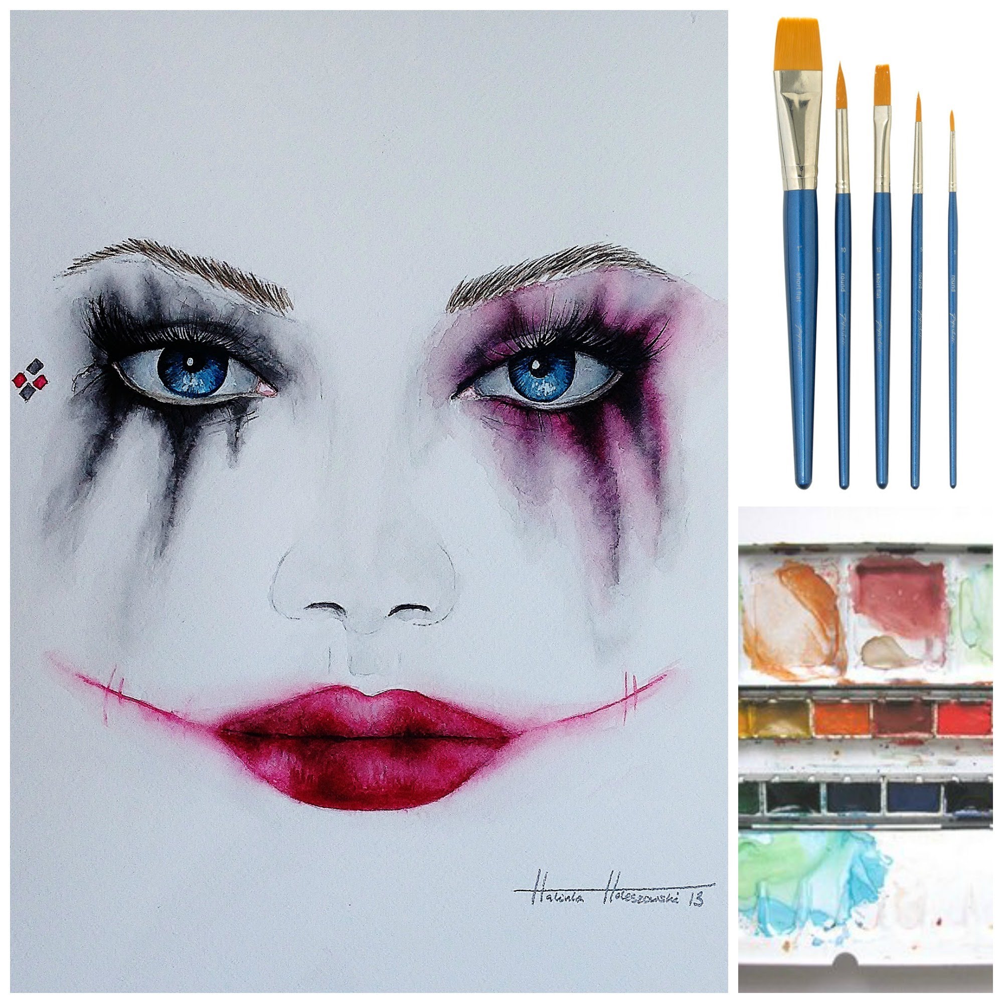 2000x2000 Harley Quinn Halloween Painting - Painting Harley Quinn