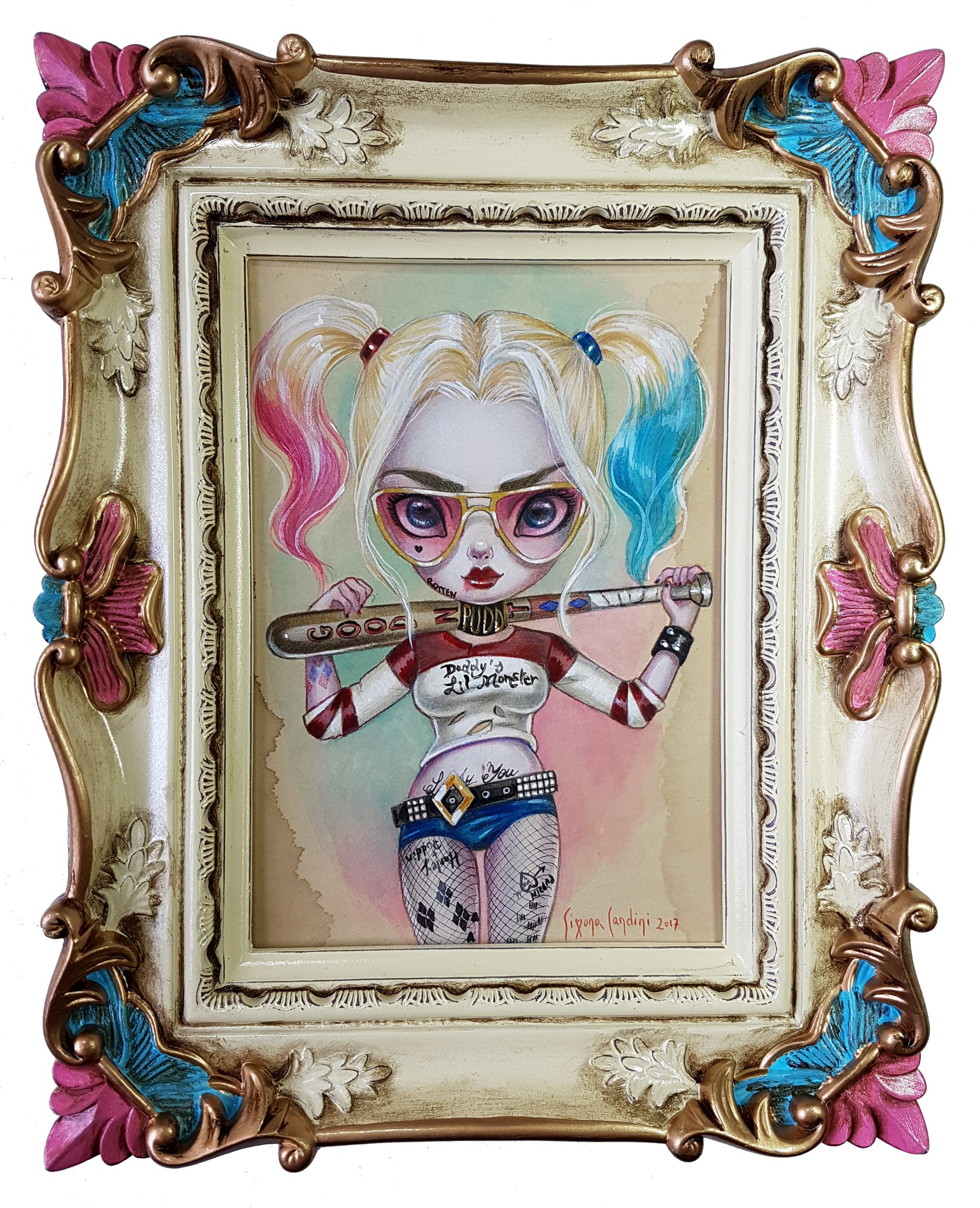 2048x2526 Simona Candini Harley Quinn Suicide Squad Original Painting - Painting Harley Quinn