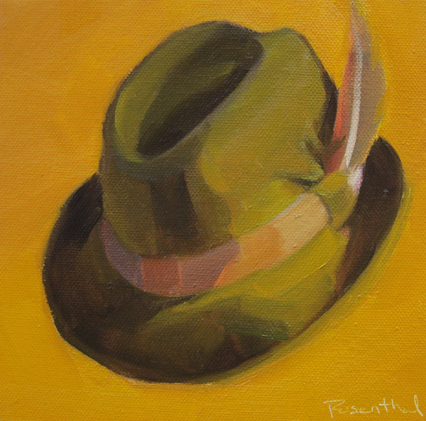 600x592 Robin Rosenthal Art Green Trilby Hat - Painting Hat