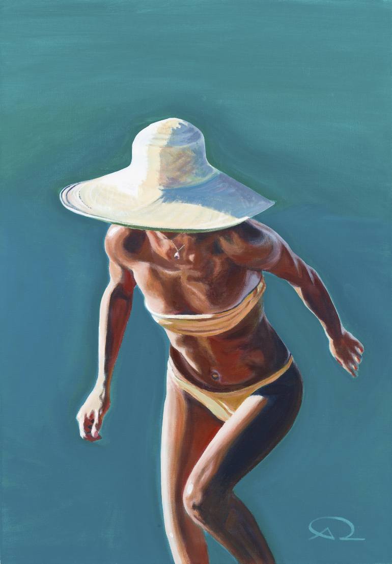 770x1106 Saatchi Art Nice Hat! Painting By Antoine Renault - Painting Hat