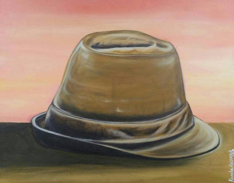 770x602 Saatchi Art The Hat Painting By Komla Adjaka - Painting Hat
