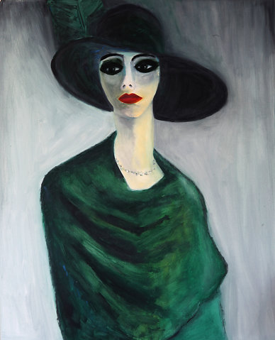 388x479 8 In Hat Painting 2015 Oil On Canvas.jpg - Painting Hat