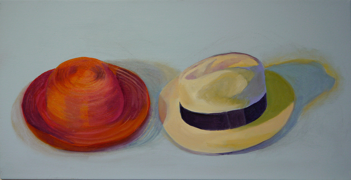 Two hat. Мужская шляпа акварель. Two hats. Hand-painted hat. Big Watercolor hat.
