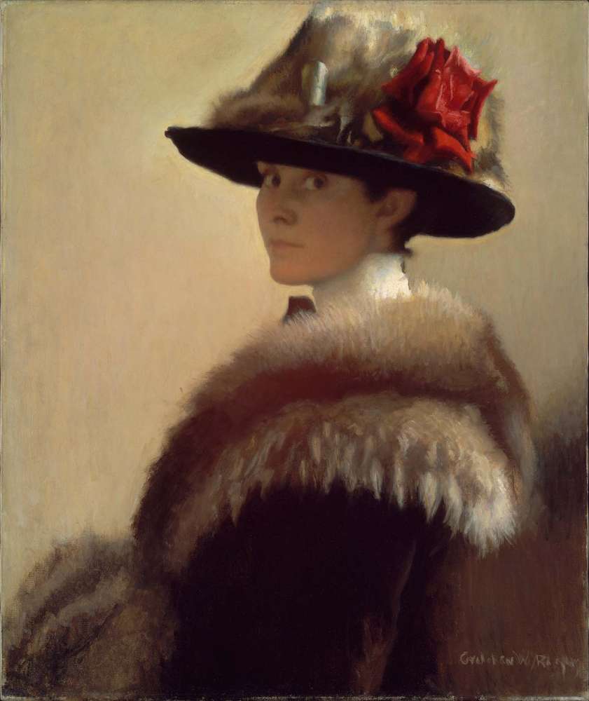 841x1000 Woman In A Fur Hat Museum Of Fine Arts, Boston - Painting Hat