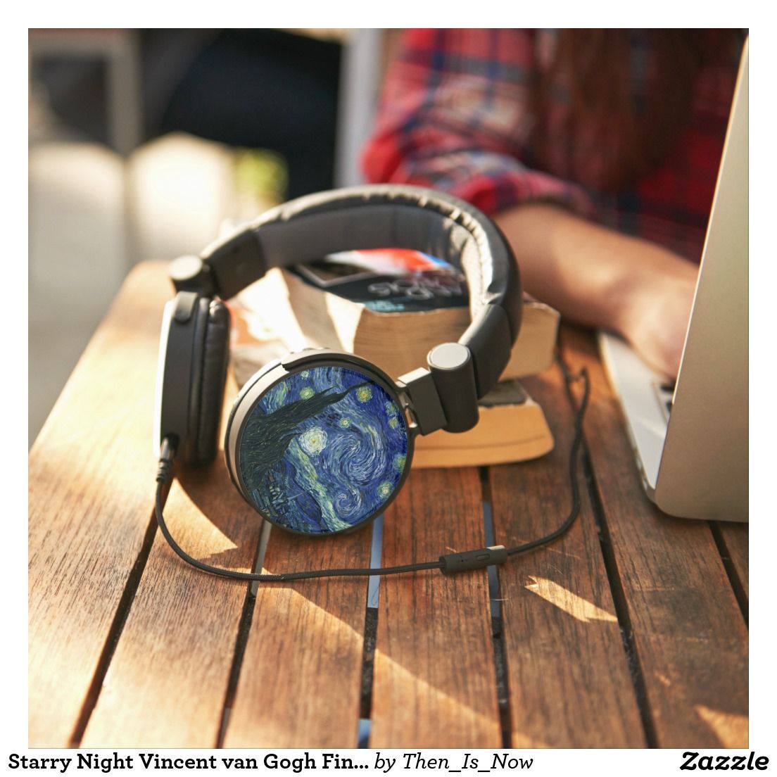 1104x1104 Starry Night Vincent Van Gogh Fine Art Painting Headphones - Painting Headphones