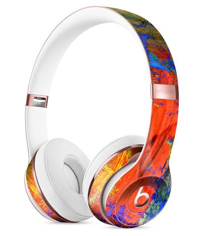 400x468 Abstract Bright Primary And Secondary Colored Oil Painting Full - Painting Headphones