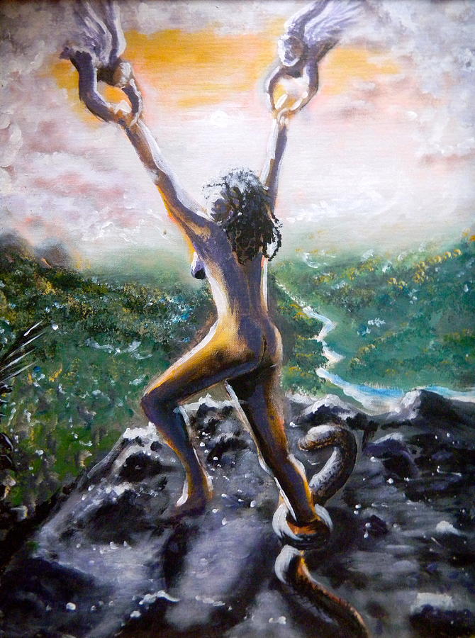 670x900 Heaven Help Me Painting By Kelvin James - Painting Help