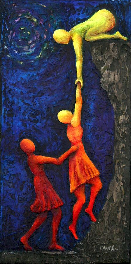 448x900 Helping Hand Painting By Linda Carmel - Painting Help