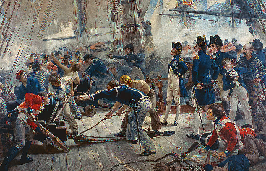 900x580 The Hero Of Trafalgar Painting By William Heysham Overend - Painting Hero