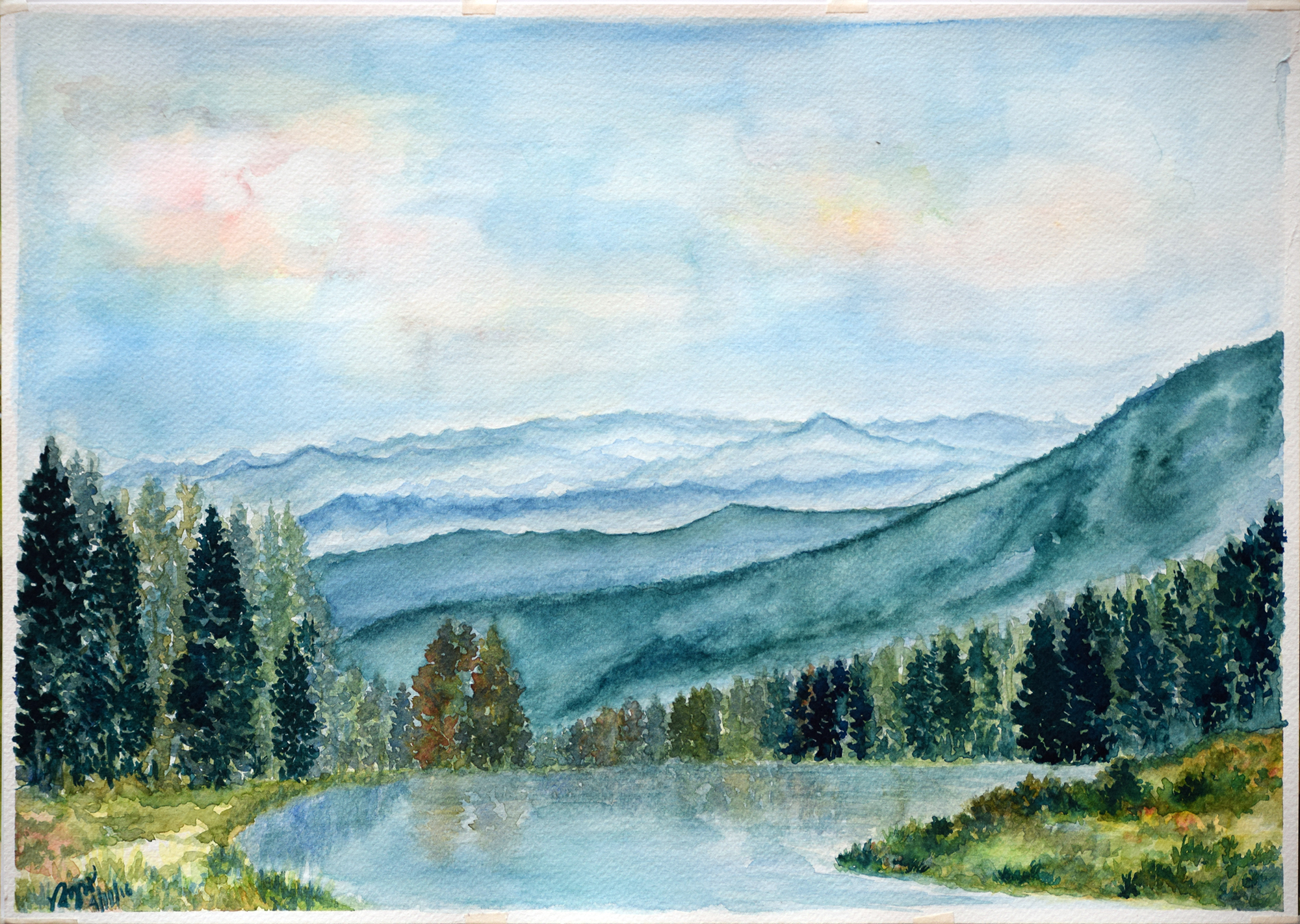 2000x1422 Hills - Painting Hills