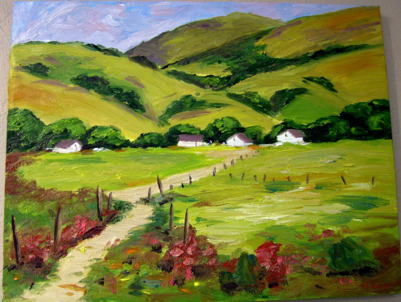 800x602 Summer Hills Oil Painting By Kspatula - Painting Hills