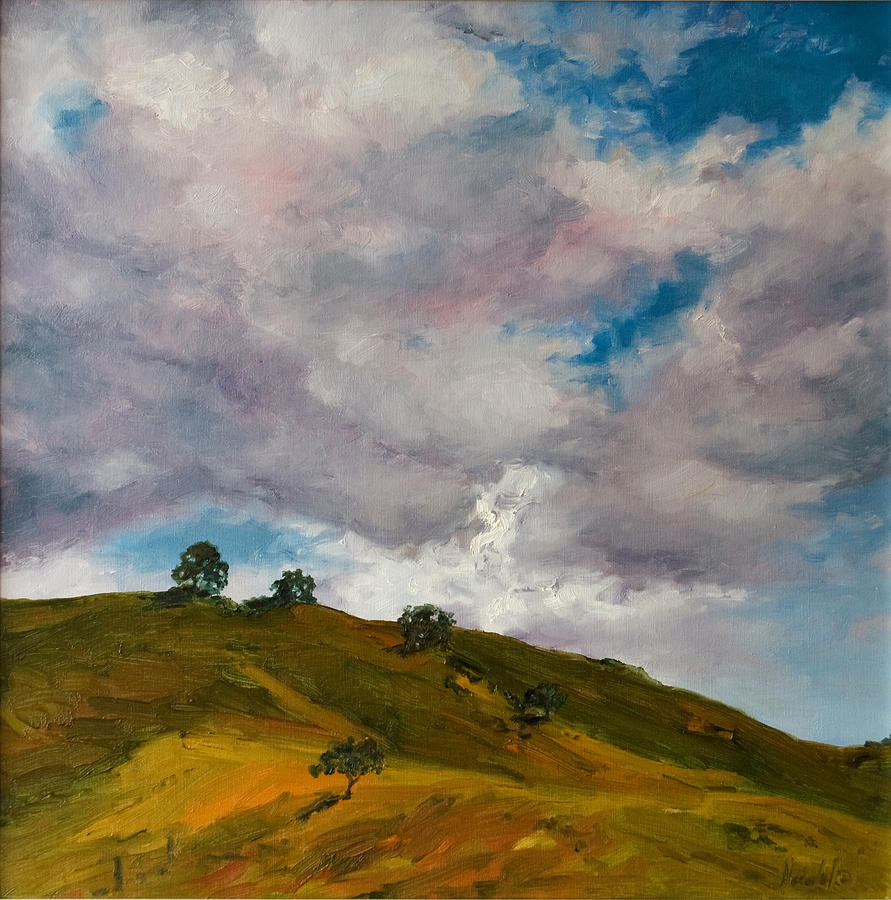 891x900 California Hills Painting By Rick Nederlof - Painting Hills
